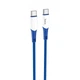 Зарядний кабель HOCO X70 Ferry Type-C to Type-C Cable 60W 3A 1m Blue - изображение 2