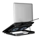 Подставка с охлаждением для ноутбука HOCO GA4 Jade laptop cooling stand 12-17 дюймов, RGB, 7 режимов, 2 кулера - изображение 5