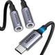 Аудио разветвитель Ugreen AV144 USB-C - 2x 3.5 мм Mini-Jack 20 см нейлоновая оплетка Серый (30732) - изображение 1