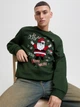 Світшот на флісі JACK&JONES темно-зелений з принтом ZMLLY826 L - изображение 4