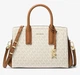 Жіноча сумка Michael Kors Laila Small Signature Logo Satchel VANILLA/ACORN - зображення 1