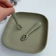 Прибори pre-spoon для годування, набір 2 шт дитячі силіконові, колір Хакі - изображение 3