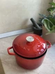 Кастрюля чугунная 21 см 3 л Gerlach Natur Iron красный градиент (5901035508477) - изображение 2