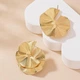 Жіночі сережки Ребристі jewelry Золотисті - зображення 2