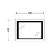 Дзеркало Qtap Mideya (DC-F614) 700х500 з LED-підсвічуванням Touch, з антизапітнінням, диммером QT2078NCF07050W - зображення 3
