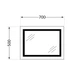 Дзеркало Qtap Mideya (DC-F613) 700х500 з LED-підсвічуванням Touch, з антизапотіванням, диммером QT2078NCF7050W - зображення 5