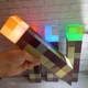 Minecraft 3.0 Факел-ночник 28см LED светильник на аккумуляторе/4 режима, крепление к стене 5214 - изображение 2