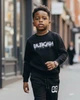 Детский костюм BALENCIAGA (свитшот+джогеры) 146-152 см черный - изображение 4