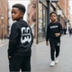 Дитячий костюм BALENCIAGA (світшот+джогери) 170-176 см чорний - зображення 6