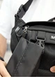 Велика чоловіча сумка бананка Sambag DynamicDart чорна тканева 38 × 21 × 7 см (80411701m) - зображення 6