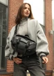 Большая женская поясная сумка бананка Sambag DynamicDart графитовая 38×21×7 см (80411009) - изображение 1