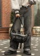 Большая женская поясная сумка бананка Sambag DynamicDart графитовая 38×21×7 см (80411009) - изображение 8