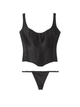 Комплект жіночої білизни (корсет та трусики стрінги) Victoria's Secret Very Sexy Classic Silk Corset Set 34B+S Чорний (2671473D) - зображення 5