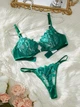 Комплект белья женский No Brand П1092 зеленый размер 85C-L - изображение 1
