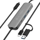Концентратор J5create USB-C + USB A to 2xUSB + USB-C switch hub (JCH462-N) - зображення 1