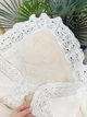 Крестильный набор для девочки Family Tradition велюровая махра велюр с вышивкой и кружевом бежевый Таинство Крещения Александры - изображение 4