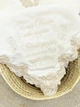 Утепленная крыжма для девочки Family Tradition велюровая махра с вышивкой и кружевом 100х100 см айвори Крещения Николь - изображение 3