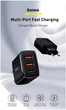 Зарядное устройство Baseus Compact Quick Charger 30W USB Type-A Type-C черное противоударное - изображение 8