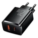 Зарядное устройство Baseus Compact Quick Charger 20W USB Type-A USB Type-C Черный - изображение 4