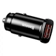 Зарядний пристрій Baseus 30W Dual QC3.0 для автомобіля чорний з двома USB Type-A - зображення 4