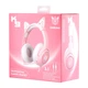 Наушники Onikuma K9 Cat Ear 3.5mm USB противоударные для ПК и мобильных устройств розовые - изображение 2