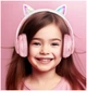 Навушники Bluetooth Hoco W42 Cat Ears over-ear протиударні для смартфонів рожеві - зображення 8