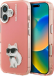 Etui Karl Lagerfeld IML Aquarelle Choupette & Logo iPhone 16 Pink (3666339464561) - obraz 1