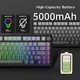 Бездротова ігрова механічна клавітура Attack shark x85 Grey gradient - изображение 12