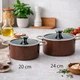 Каструля антипригарна V NATURE з кришкою VITRINOR 24 см 4.8 л - зображення 5