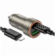 Автомобильная зарядка Hoco Z57A PD 30W Quick Charge 3.0 USB Type-A USB Type-C черная - изображение 6