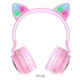 Бездротові навушники Bluetooth Hoco W27 Cat Ear Pink з картою пам'яті та 3.5 мм роз'ємом - зображення 5