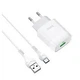 Зарядний пристрій Hoco C12Q Quick Charge 3.0 Type-C 18W білий - зображення 9