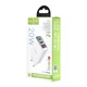 Зарядний пристрій Hoco C100A PD20W QC3.0 з цифровим дисплеєм USB Type-A USB Type-C білий - зображення 2