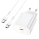 Зарядное устройство Hoco N22 Jetta PD25W Type-C на Type-C Quick Charge для устройств с USB Type-C белый - изображение 4