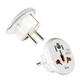 Перехідник EU Plug Adapter білий з підтримкою UK EU AU US 6A 16A - зображення 8