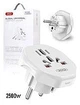 Перехідник EU Plug Adapter білий з підтримкою UK EU AU US 6A 16A - зображення 10