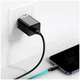 Зарядний пристрій Baseus Super Si Quick Charge 25W 3A з кабелем Type-C EU білий - зображення 5