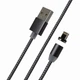 Кабель Lightning 2A Magnetic для iPhone iPad черный 1 метр быстрая зарядка с магнитным соединением - изображение 1