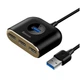 USB-хаб Baseus USB 3.0 4 порти чорний - зображення 4