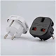 Перехідник мережевий 2 Pin EU Plug Adapter для пристроїв з US вилкою білий - зображення 9