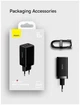 Зарядний пристрій Baseus GaN5 Pro 65W із кабелем Type-C чорне Fast Charge - зображення 4