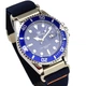 Годинник чоловічий Hemsut Zurich Carekiso Nylon Blue кварцовий з мінеральним склом з двома ремінцями 43 мм - зображення 1