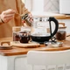 Электрочайник ADLER AD 1299B 1.5L стеклянный с регулятором температуры подсветкой + заварник - изображение 11