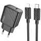 Зарядний пристрій Hoco CS22A Value 1USB-C PD30W + Type-C to Lightning Cable Black - изображение 1