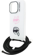 Etui Karl Lagerfeld IML Crossbody Karl&Choupette Head do iPhone 16 Pro Max White (3666339462079) - obraz 5
