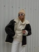 Женская шапка бини LOVELY Oversize Rib – рубчик Темно-Бежева - изображение 4