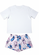 Женская пижама Primark Disney STITCH T-Shirt Shorts М Хлопковая для дома и сна Пудровый (9016) - изображение 4