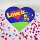 Подарочный бокс сердце "Love is..." из Nutella и Raffaello (деревянная коробка) - изображение 3