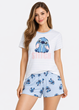 Женская пижама Primark Disney STITCH T-Shirt Shorts S Хлопковая для дома и сна Голубой (9014) - изображение 1