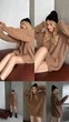 Вязаный свитер свободного кроя Оne size 42-48 Бежевый 1010 - изображение 2